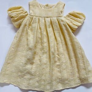 Zara shoulder cut pleated textured dress